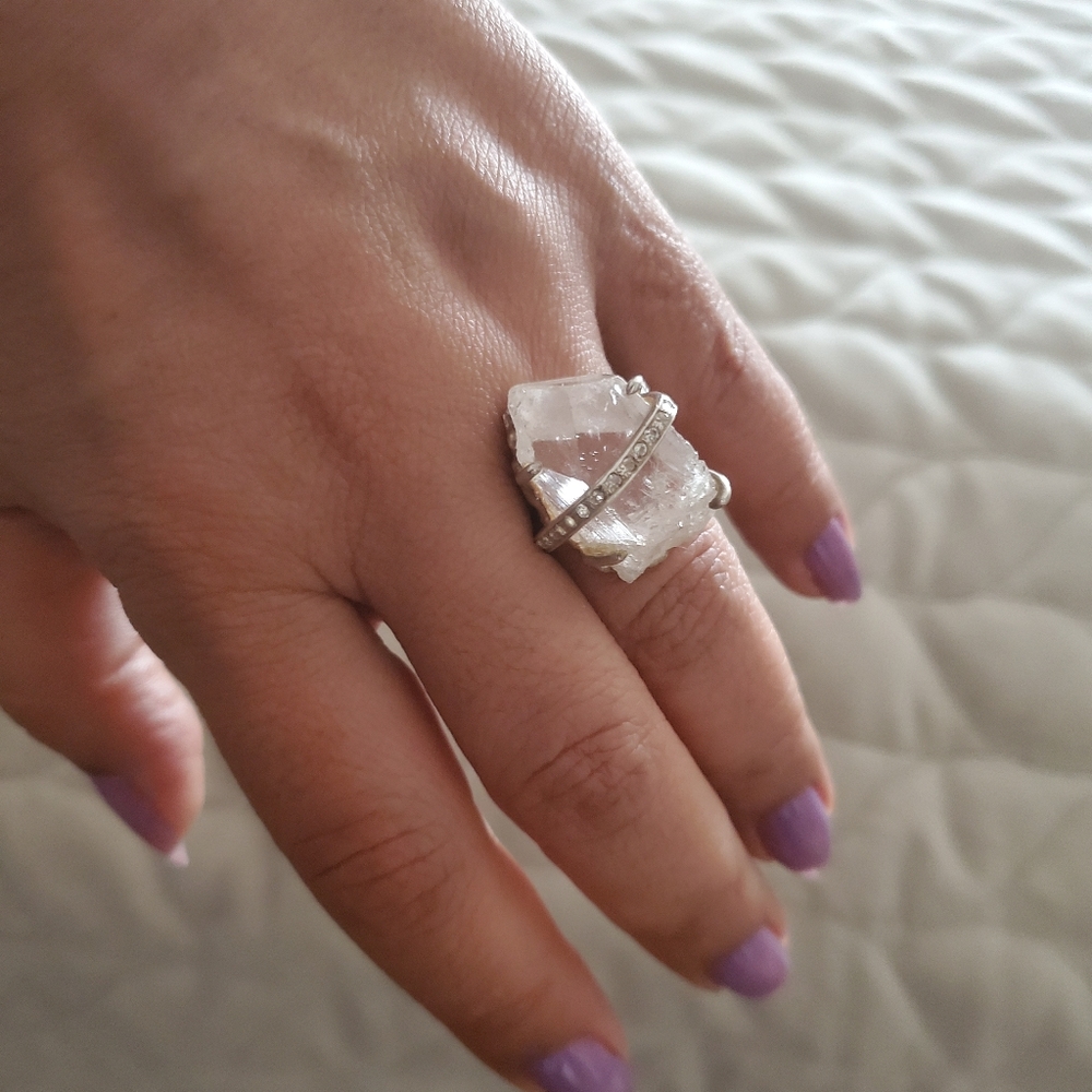 Morganite silver ring - Picture 2 of 6